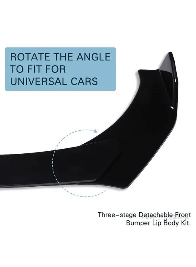 Universal Car Front Bumper Lip Spoiler Scratch Guard Duckbill Diffuser Black - Image 5
